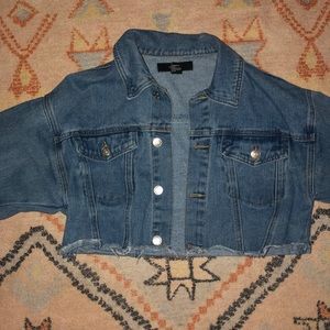 Forever 21 cropped jean jacket